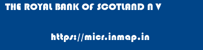 THE ROYAL BANK OF SCOTLAND N V       micr code